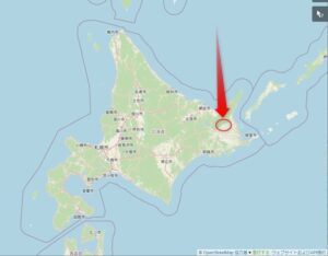 北海道中標津町の地図